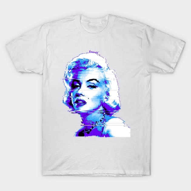 Marilyn Monroe (glitch) T-Shirt by ControllerGeek